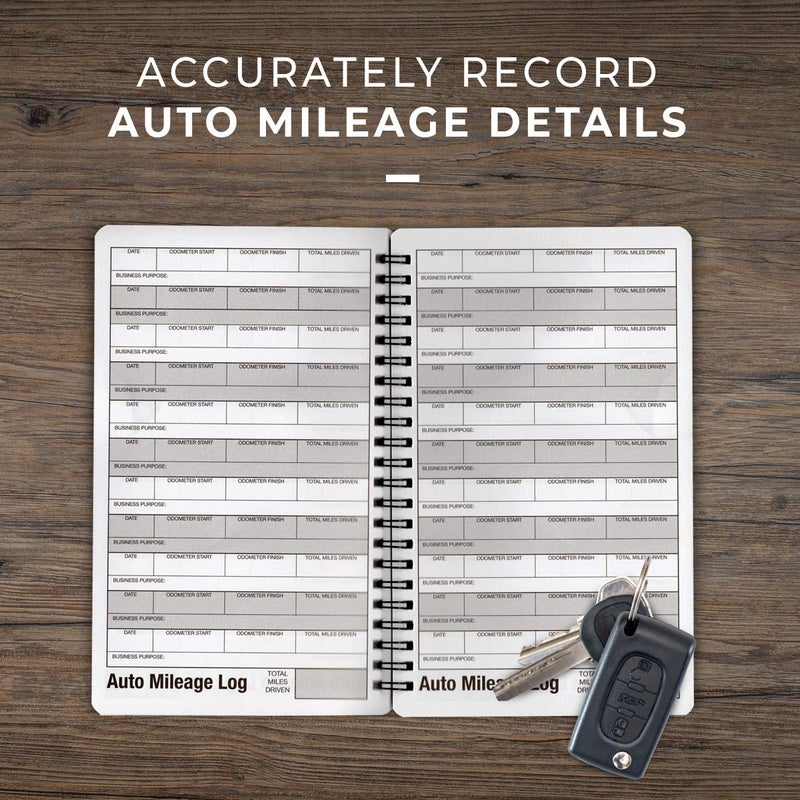 Portage Auto Mileage & Expense Notebook - Vehicle Mileage Log, Miles Log Book to Track Over 400 Rides or Sessions, Track Odometer for Business Driving or Rideshare Apps - 5 x 8 Inches, 60 Pages (Pack of 1) - Image 2